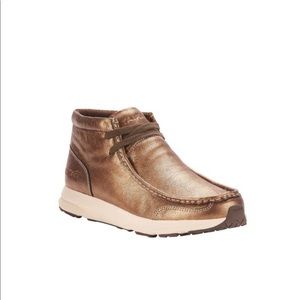 Ariat Spitfire Metallic Bronze Lace-up Moccasin